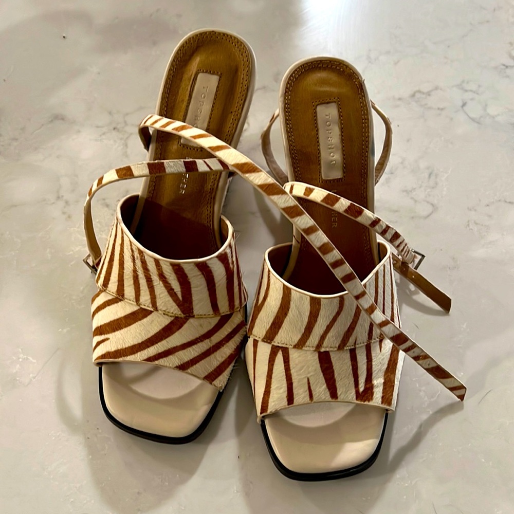 Top Shop Calf Hair chunky Heels